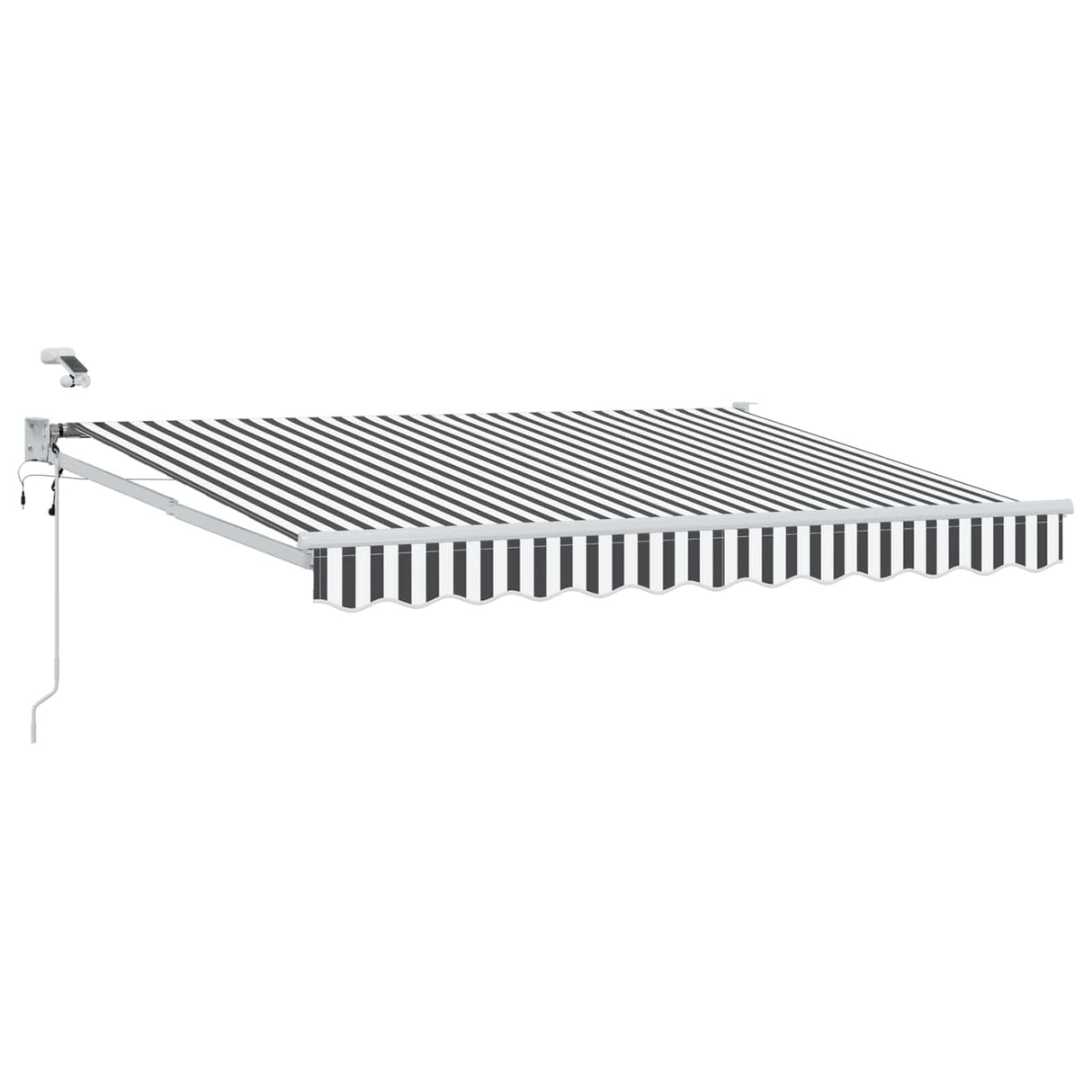 vidaXL Electric Retractable Awning Blue and White 2.5 x 2 m