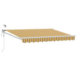 vidaXL Electric Retractable Awning Blue and White 2.5 x 2 m