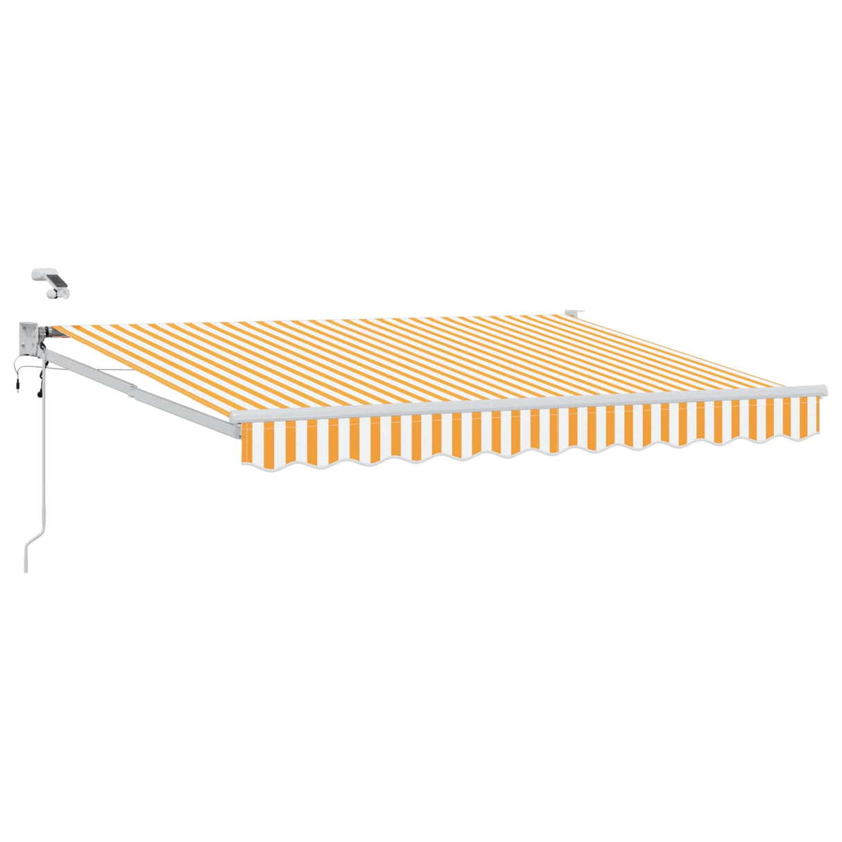 vidaXL Electric Retractable Awning Blue and White 2.5 x 2 m