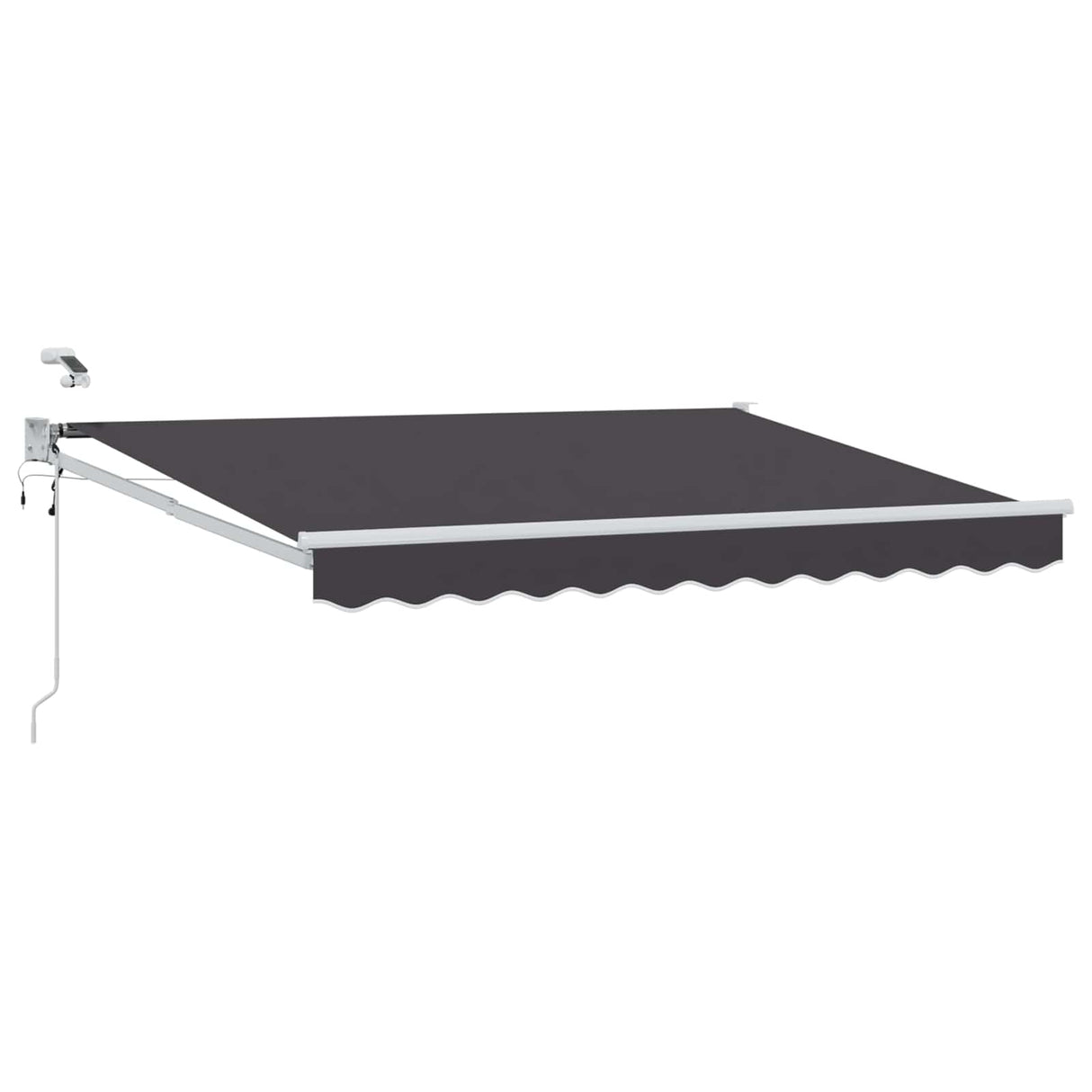 vidaXL Electric Retractable Awning Blue and White 2.5 x 2 m