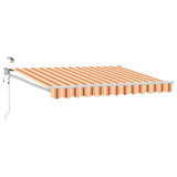 vidaXL Electric Retractable Awning Blue and White 2.5 x 2 m