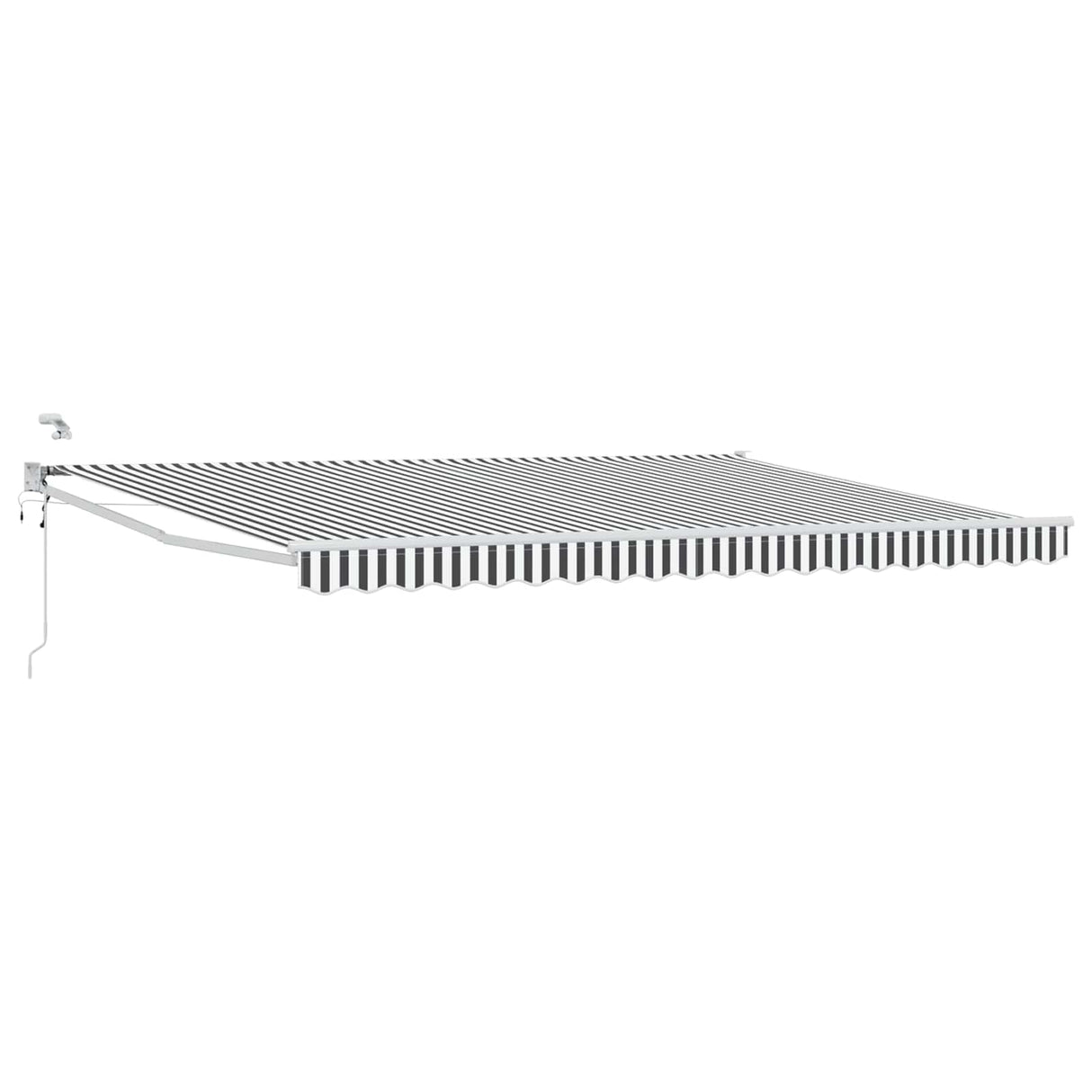 vidaXL Electric Retractable Awning Blue and White 2.5 x 2 m