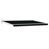 vidaXL Electric Retractable Awning Blue and White 2.5 x 2 m
