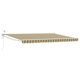 vidaXL Electric Retractable Awning Blue and White 2.5 x 2 m