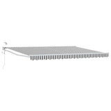 vidaXL Electric Retractable Awning Blue and White 2.5 x 2 m