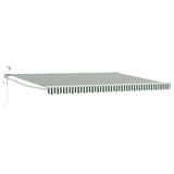 vidaXL Electric Retractable Awning Blue and White 2.5 x 2 m