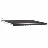 vidaXL Electric Retractable Awning Blue and White 2.5 x 2 m