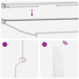 vidaXL Electric Retractable Awning Blue and White 2.5 x 2 m