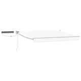 vidaXL Electric Retractable Awning Blue and White 2.5 x 2 m