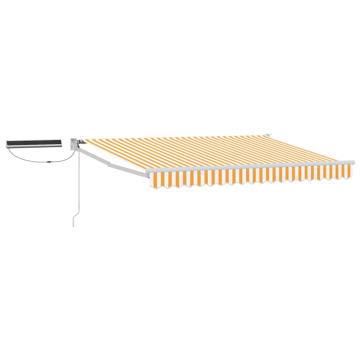 vidaXL Electric Retractable Awning Blue and White 2.5 x 2 m