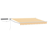 vidaXL Electric Retractable Awning Blue and White 2.5 x 2 m