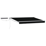 vidaXL Electric Retractable Awning Blue and White 2.5 x 2 m