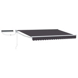vidaXL Electric Retractable Awning Blue and White 2.5 x 2 m
