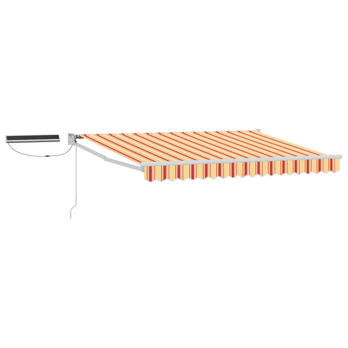 vidaXL Electric Retractable Awning Blue and White 2.5 x 2 m