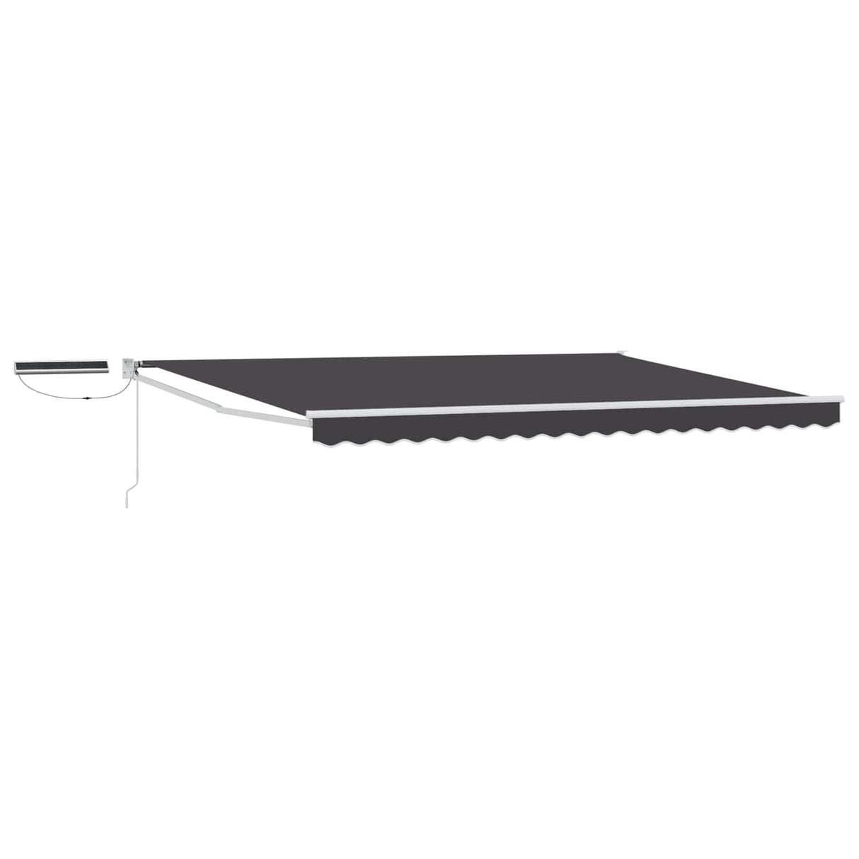 vidaXL Electric Retractable Awning Blue and White 2.5 x 2 m