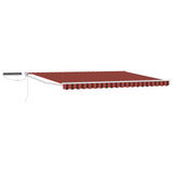 vidaXL Electric Retractable Awning Blue and White 2.5 x 2 m