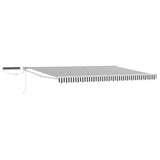 vidaXL Electric Retractable Awning Blue and White 2.5 x 2 m