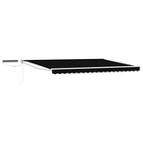 vidaXL Electric Retractable Awning Blue and White 2.5 x 2 m