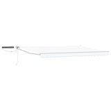 vidaXL Electric Retractable Awning Blue and White 2.5 x 2 m