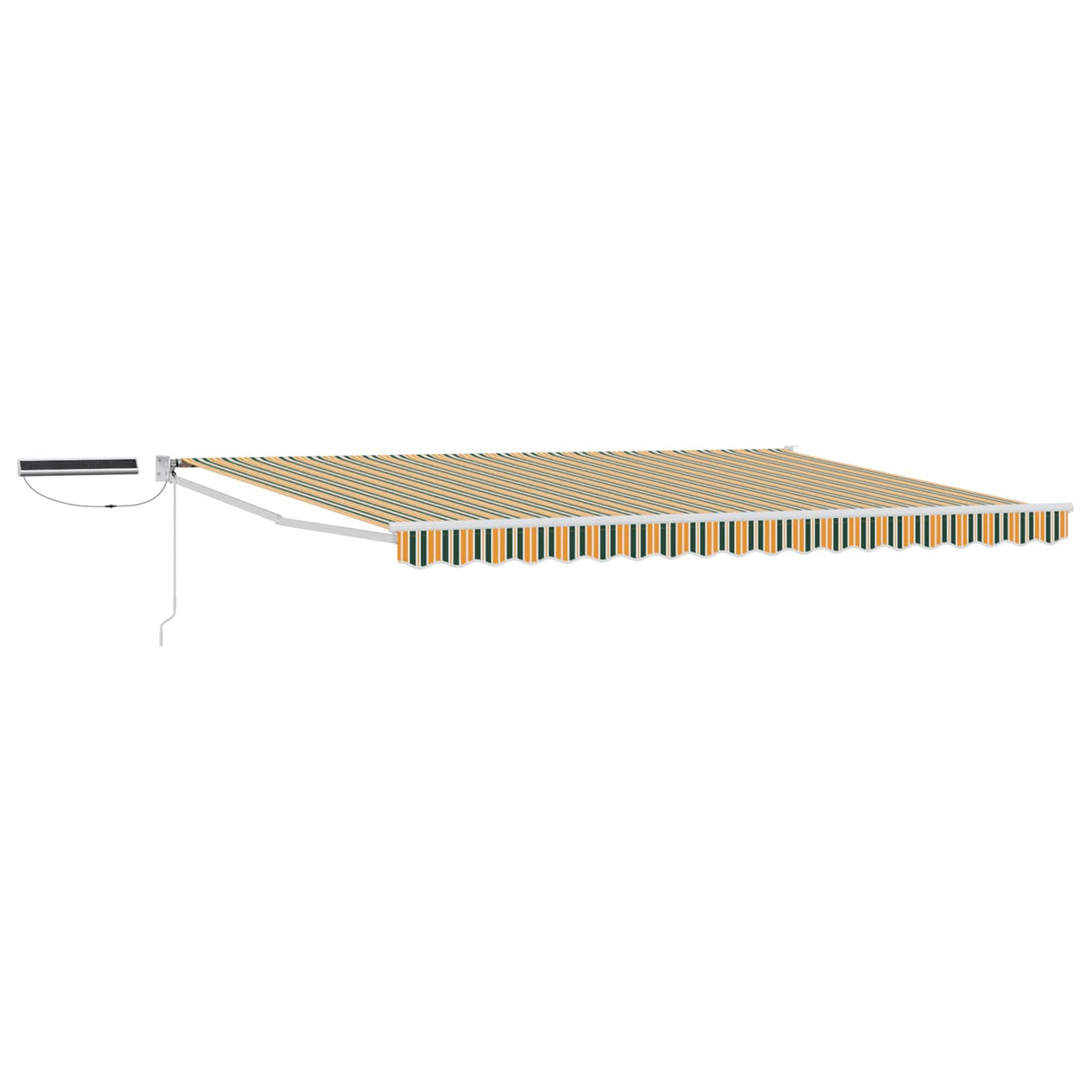 vidaXL Electric Retractable Awning Blue and White 2.5 x 2 m