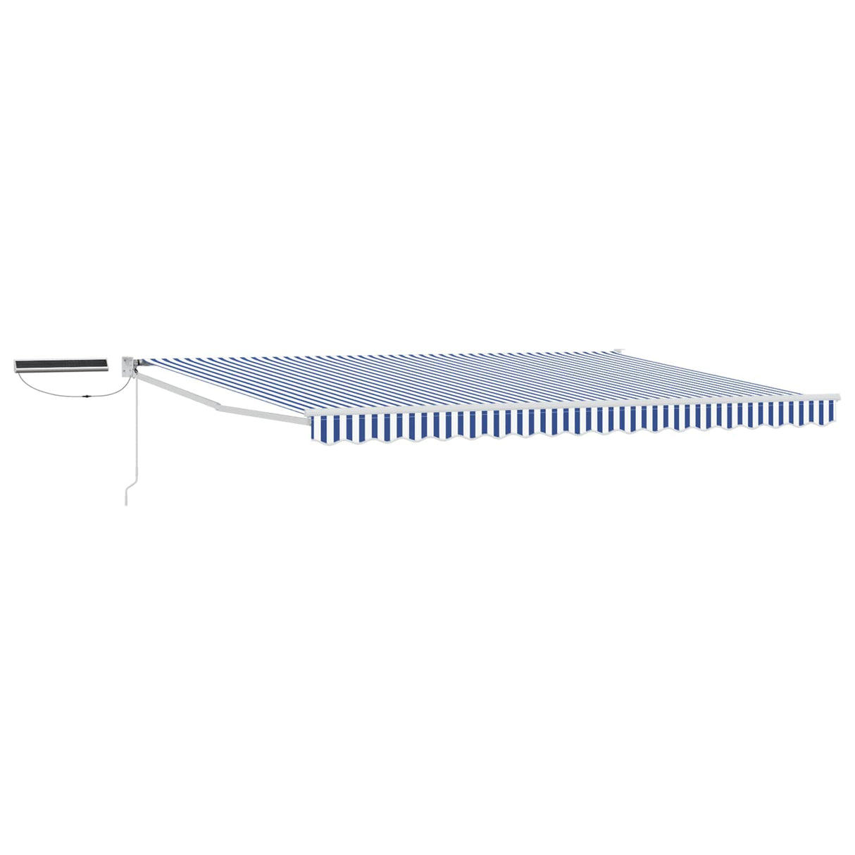 vidaXL Electric Retractable Awning Blue and White 2.5 x 2 m