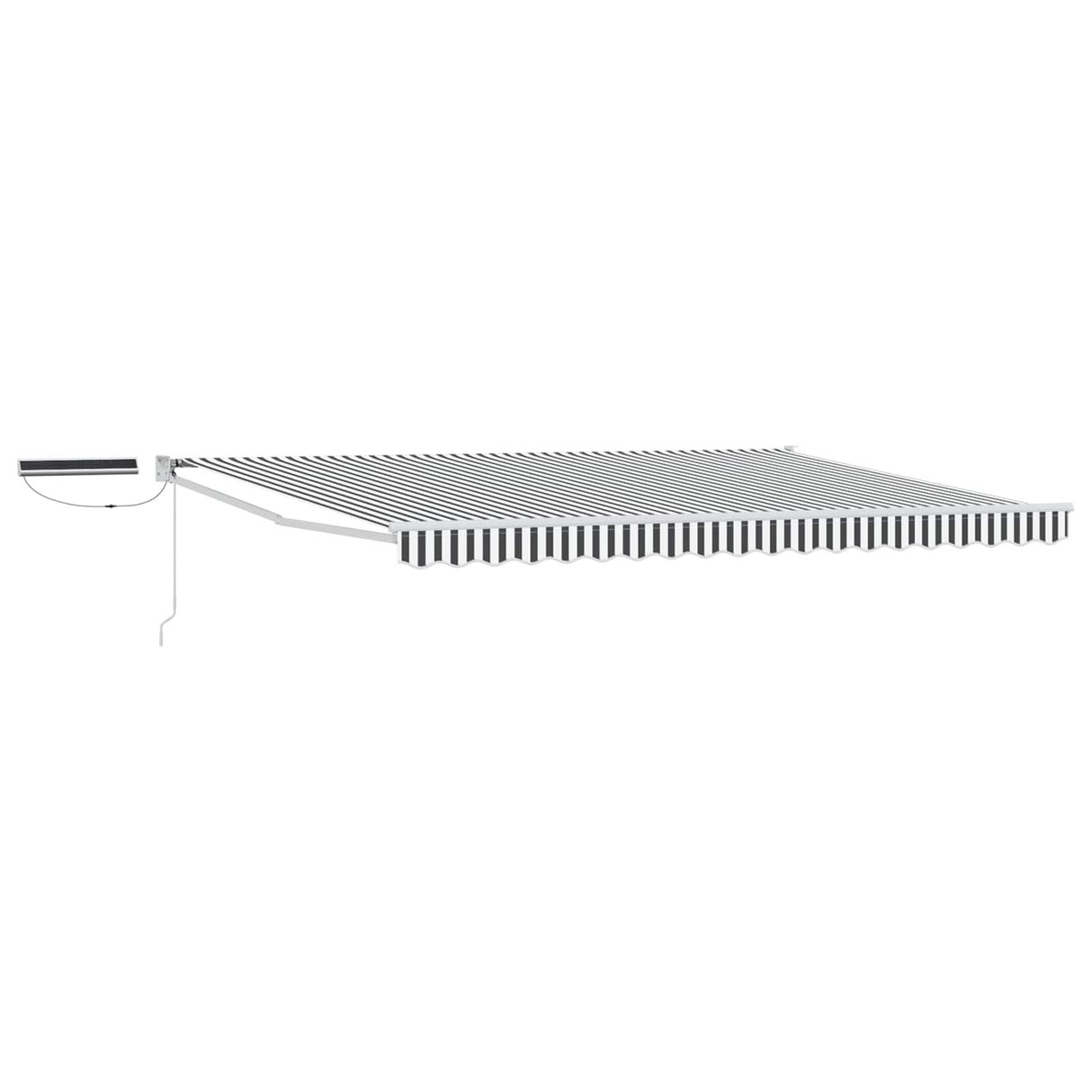 vidaXL Electric Retractable Awning Blue and White 2.5 x 2 m