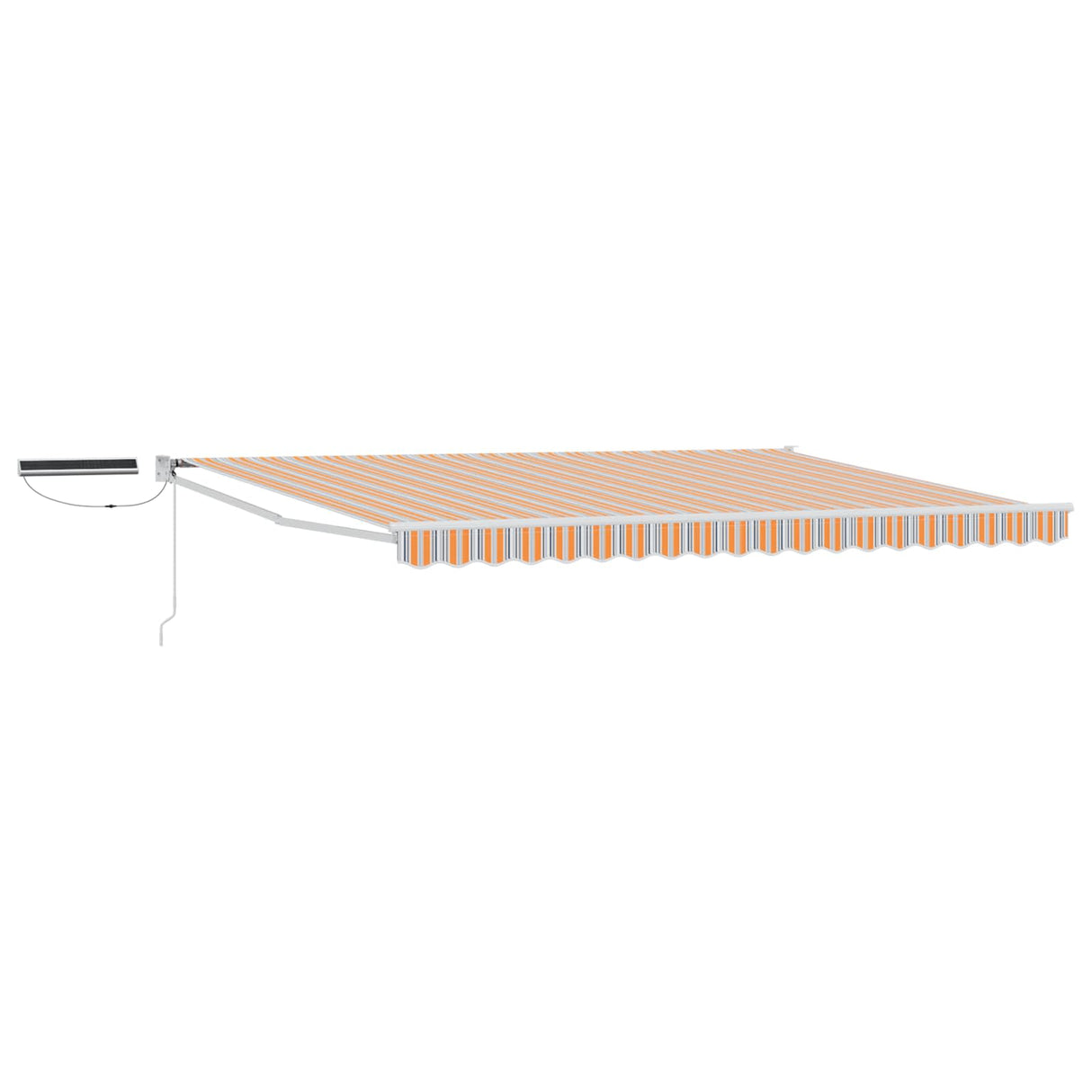 vidaXL Electric Retractable Awning Blue and White 2.5 x 2 m