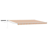 vidaXL Electric Retractable Awning Blue and White 2.5 x 2 m