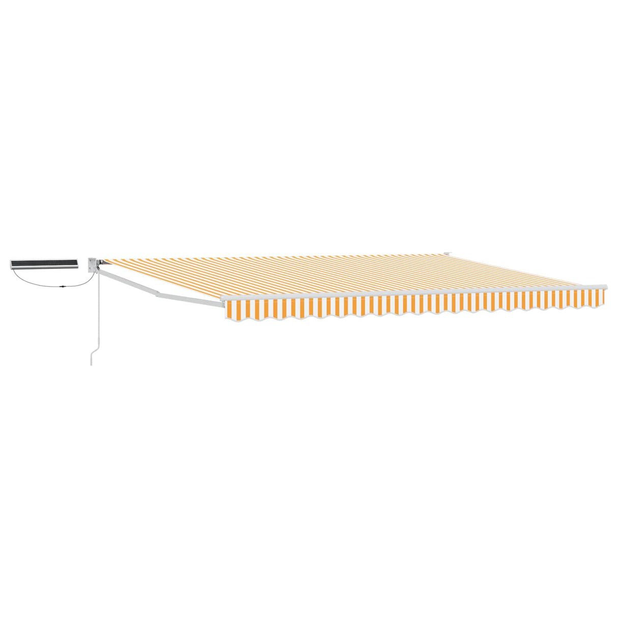 vidaXL Electric Retractable Awning Blue and White 2.5 x 2 m
