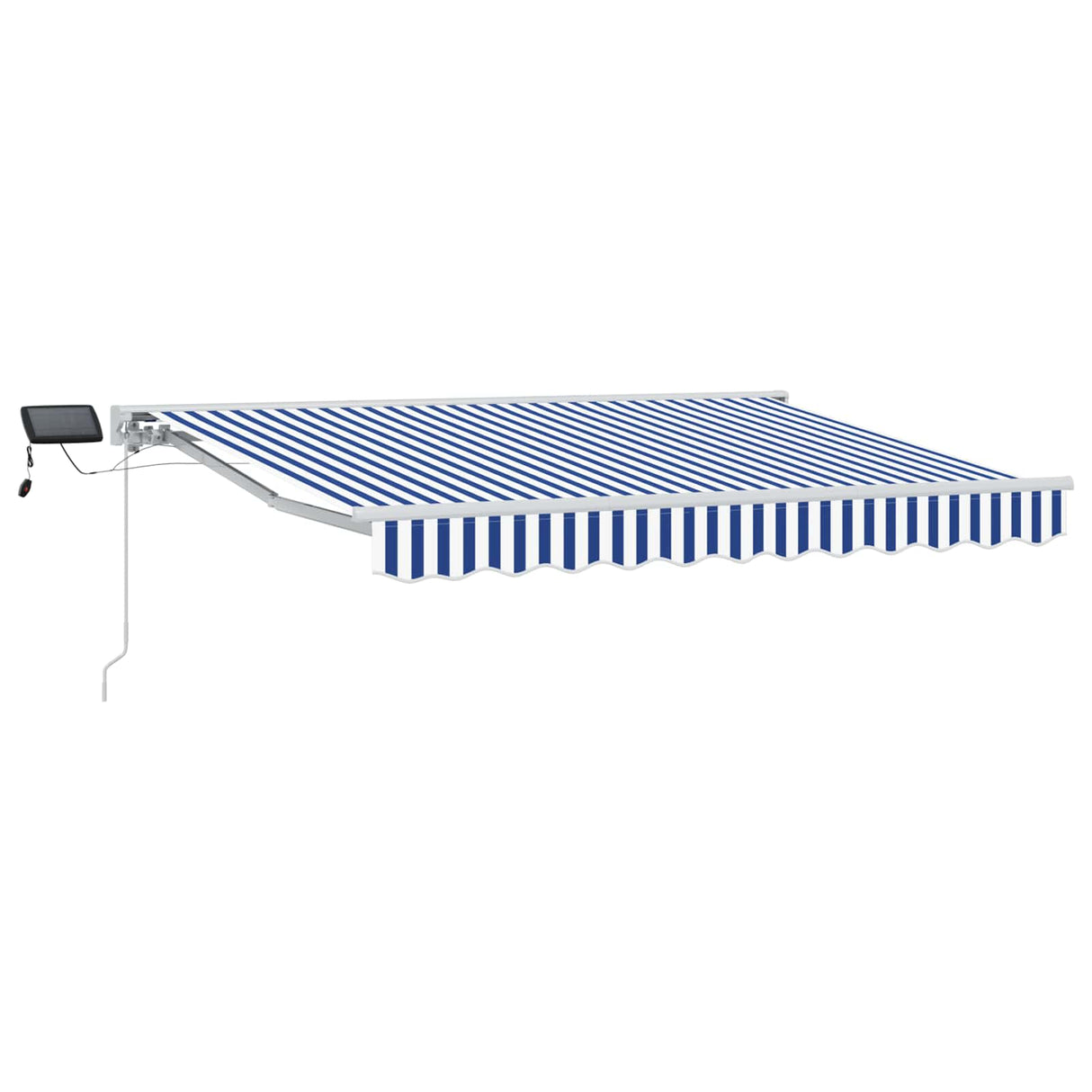 vidaXL Handbediende luifel met LED's Blauw en Wit 2,5 x 2 m
