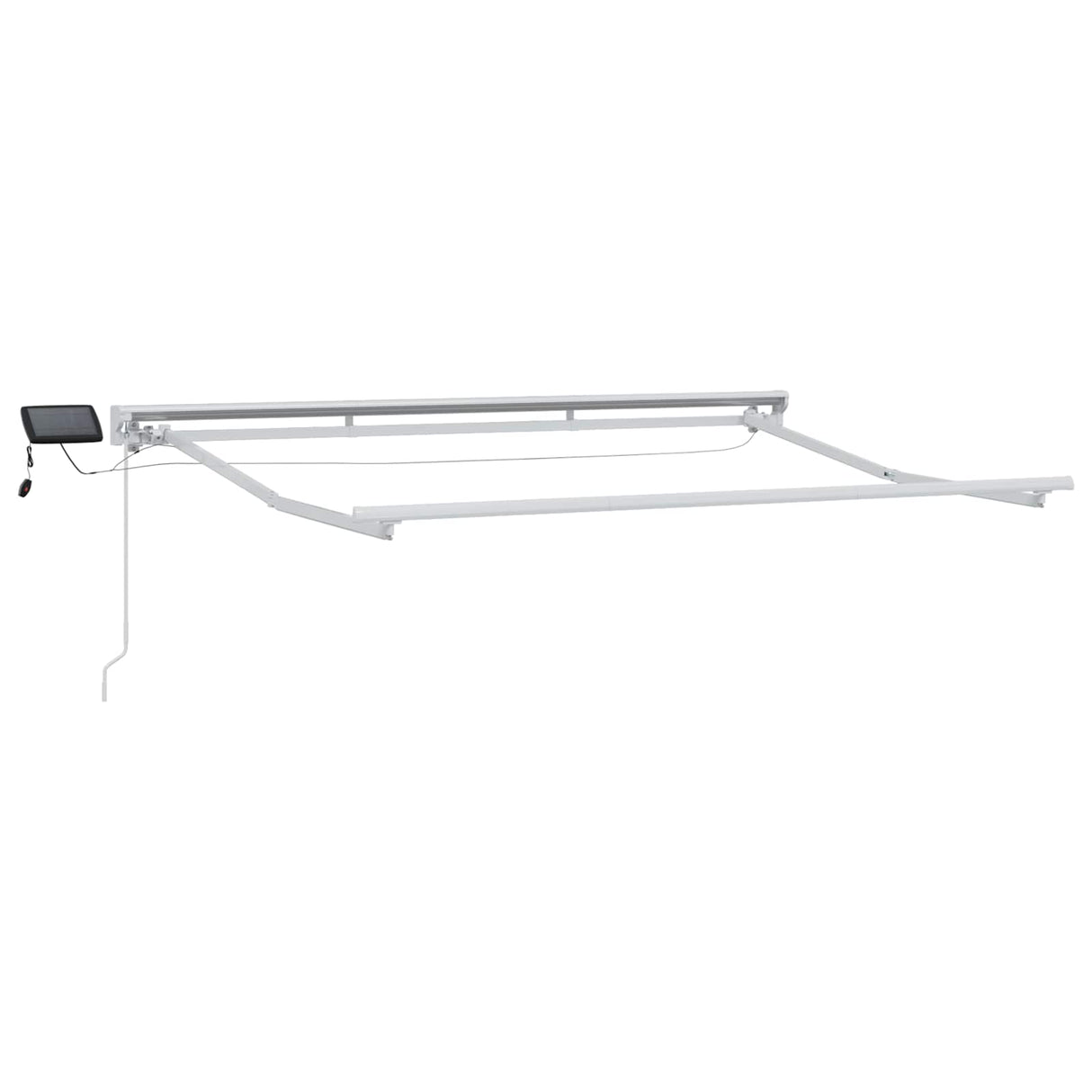 vidaXL Handbediende luifel met LED's Blauw en Wit 2,5 x 2 m