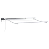 vidaXL Handbediende luifel met LED's Blauw en Wit 2,5 x 2 m