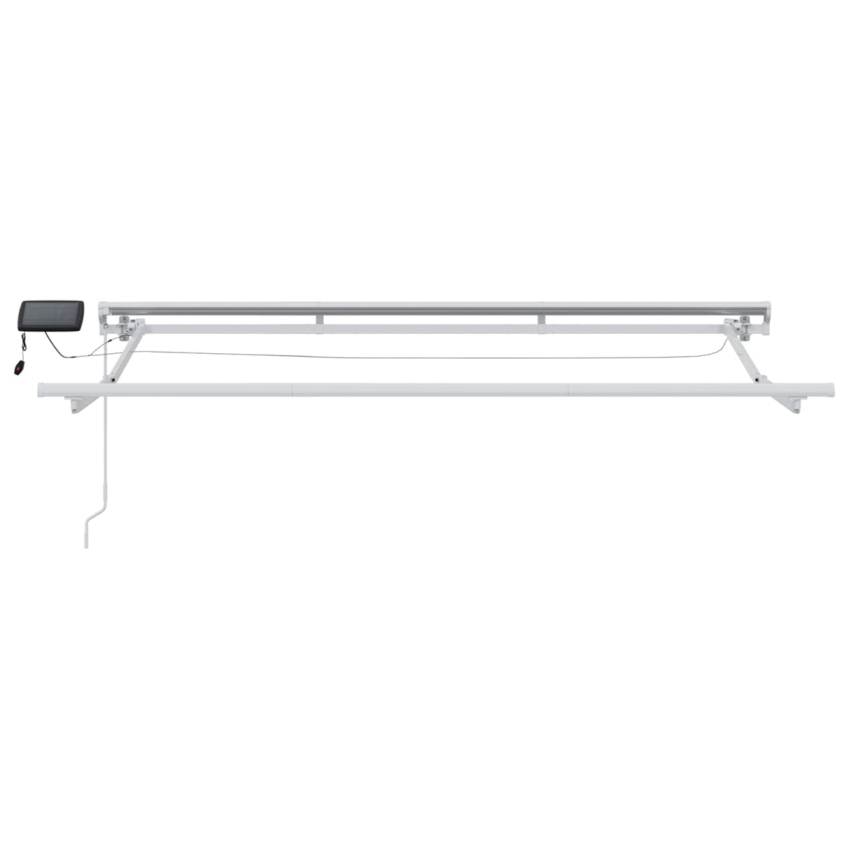 vidaXL Handbediende luifel met LED's Blauw en Wit 2,5 x 2 m