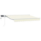 vidaXL Handbediende luifel met LED's Blauw en Wit 2,5 x 2 m