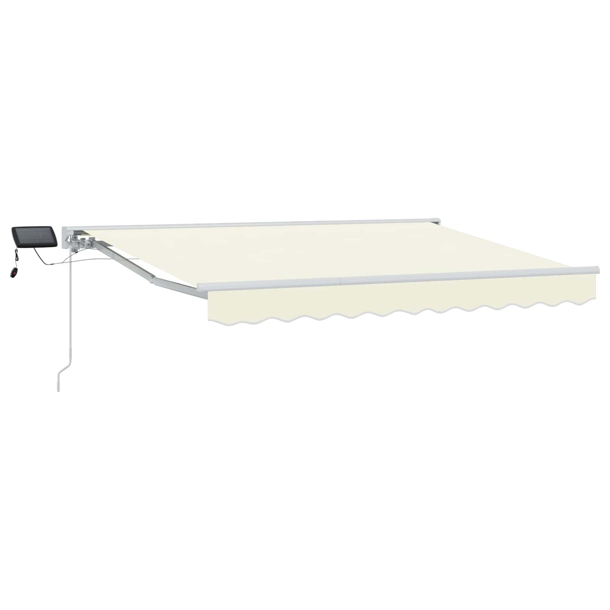 vidaXL Handbediende luifel met LED's Blauw en Wit 2,5 x 2 m