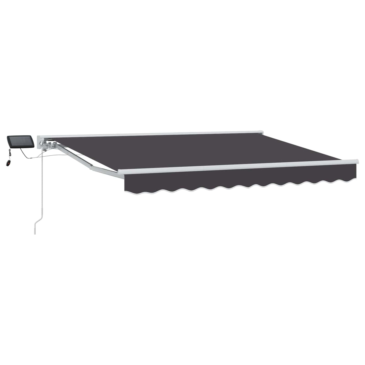 vidaXL Handbediende luifel met LED's Blauw en Wit 2,5 x 2 m