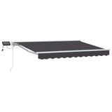 vidaXL Handbediende luifel met LED's Blauw en Wit 2,5 x 2 m