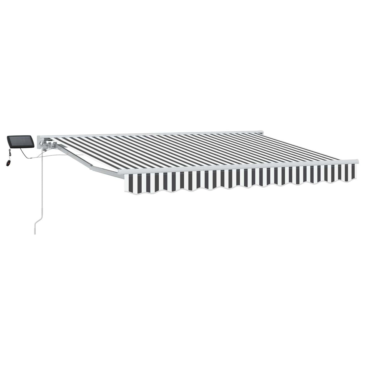 vidaXL Handbediende luifel met LED's Blauw en Wit 2,5 x 2 m
