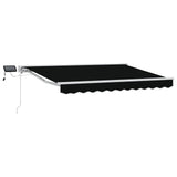 vidaXL Handbediende luifel met LED's Blauw en Wit 2,5 x 2 m