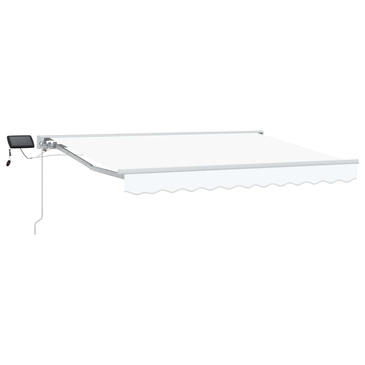 vidaXL Handbediende luifel met LED's Blauw en Wit 2,5 x 2 m