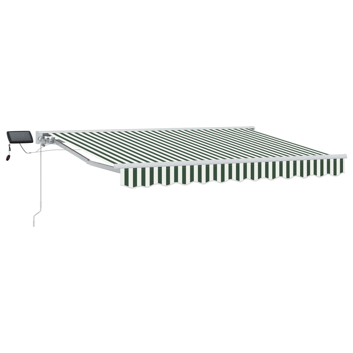 vidaXL Handbediende luifel met LED's Blauw en Wit 2,5 x 2 m
