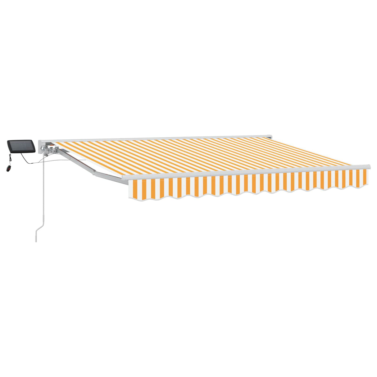 vidaXL Handbediende luifel met LED's Blauw en Wit 2,5 x 2 m