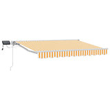 vidaXL Handbediende luifel met LED's Blauw en Wit 2,5 x 2 m