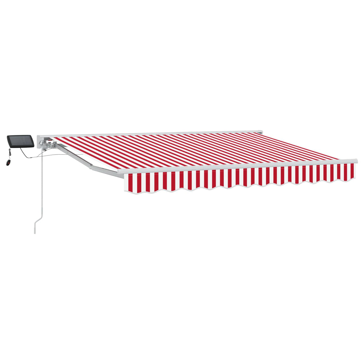vidaXL Handbediende luifel met LED's Blauw en Wit 2,5 x 2 m