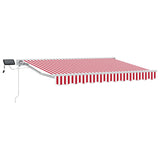 vidaXL Handbediende luifel met LED's Blauw en Wit 2,5 x 2 m