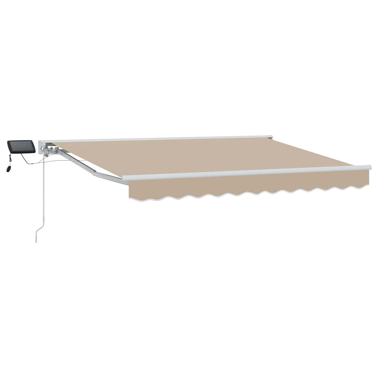 vidaXL Handbediende luifel met LED's Blauw en Wit 2,5 x 2 m