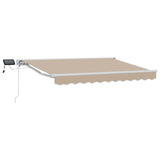 vidaXL Handbediende luifel met LED's Blauw en Wit 2,5 x 2 m