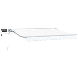 vidaXL Handbediende luifel met LED's Blauw en Wit 2,5 x 2 m