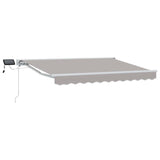 vidaXL Handbediende luifel met LED's Blauw en Wit 2,5 x 2 m