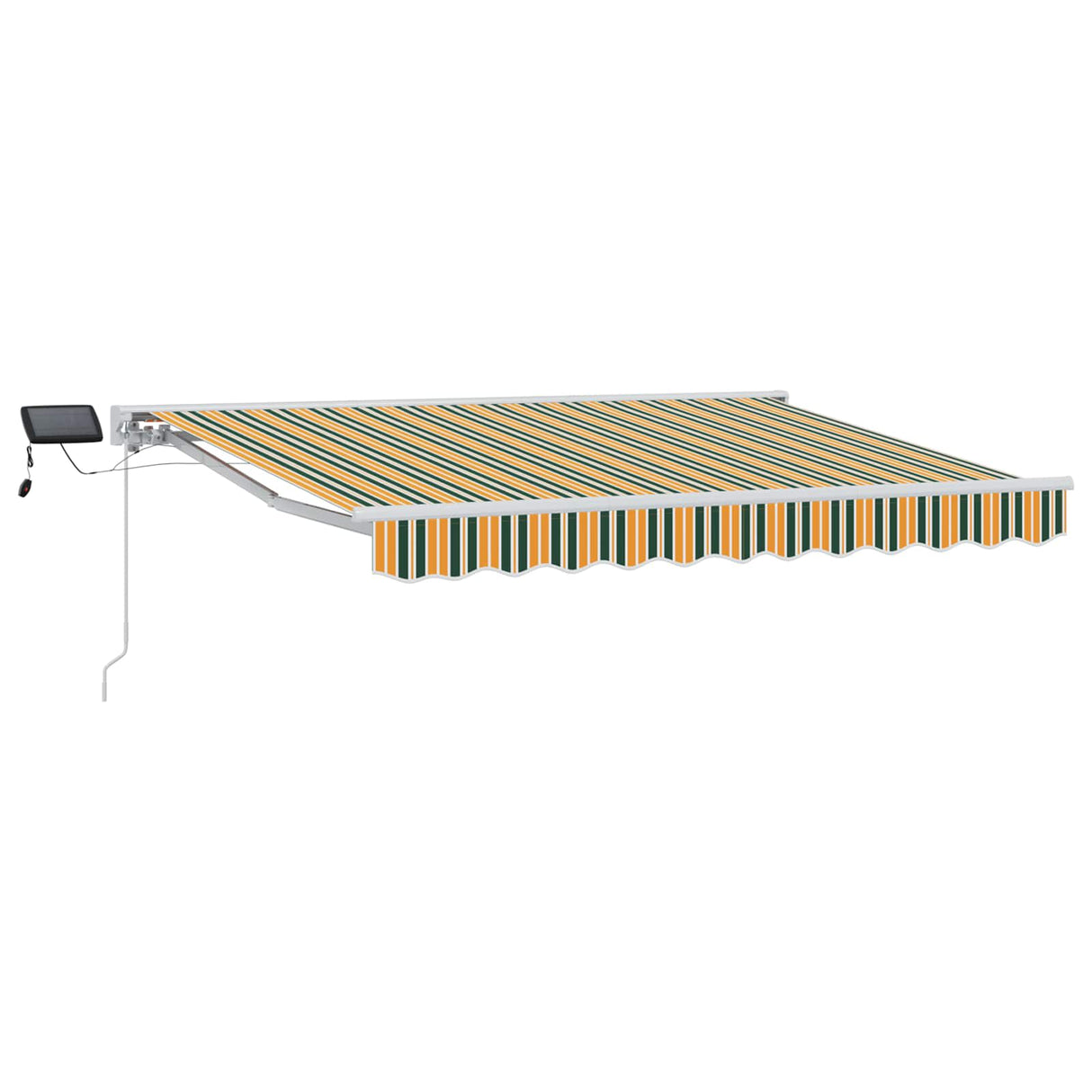 vidaXL Handbediende luifel met LED's Blauw en Wit 2,5 x 2 m